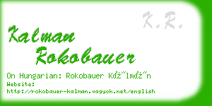 kalman rokobauer business card